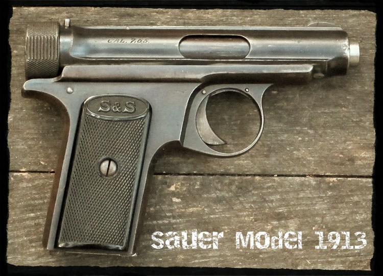 Пистолет Зауэр, модель 13 (Sauer Model 1913) - Оружие, Пистолеты, Sauer, Стрелковое оружие