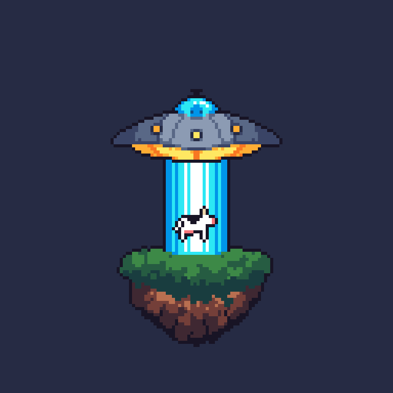 Unknown flying object? - My, Pixel Art, UFO