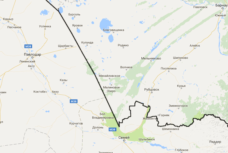 Когда по дороге домой протрезвел... - Карты, Россия, Казахстан, Граница