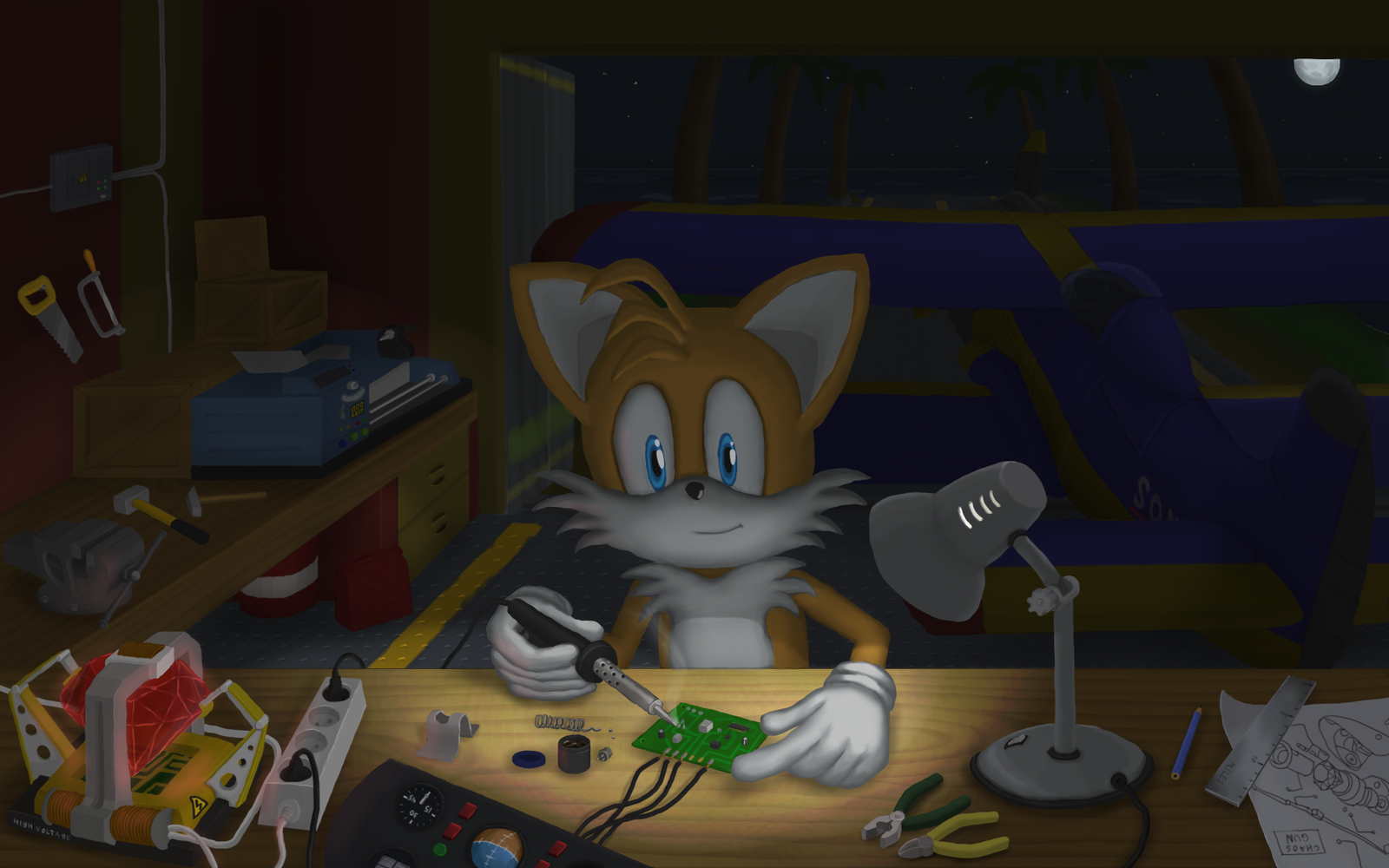 Heat - My, Drawing, Art, Hi-Res, Miles Tails Prower, Sonic the hedgehog
