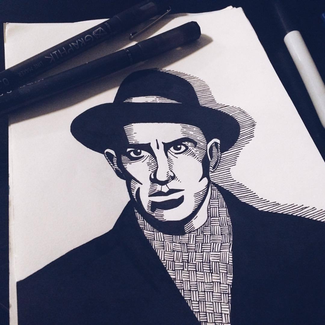 V.V.Mayakovsky - My, Creation, Drawing, Graphics, Vladimir Mayakovsky, Art