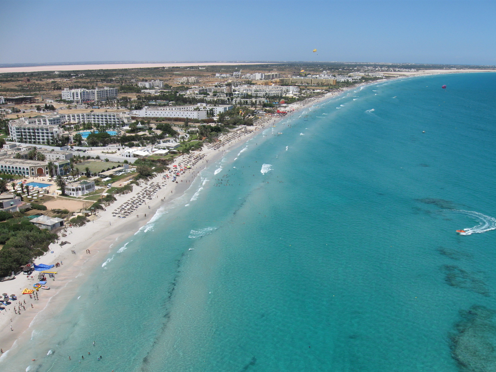 Tunisia, Mahdia, sea, parachute - My, Tunisia, , Sea, Parachute