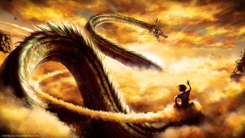 Небесный дракон - Аниме, Anime Art, Shenron, Dragon Ball, Goku