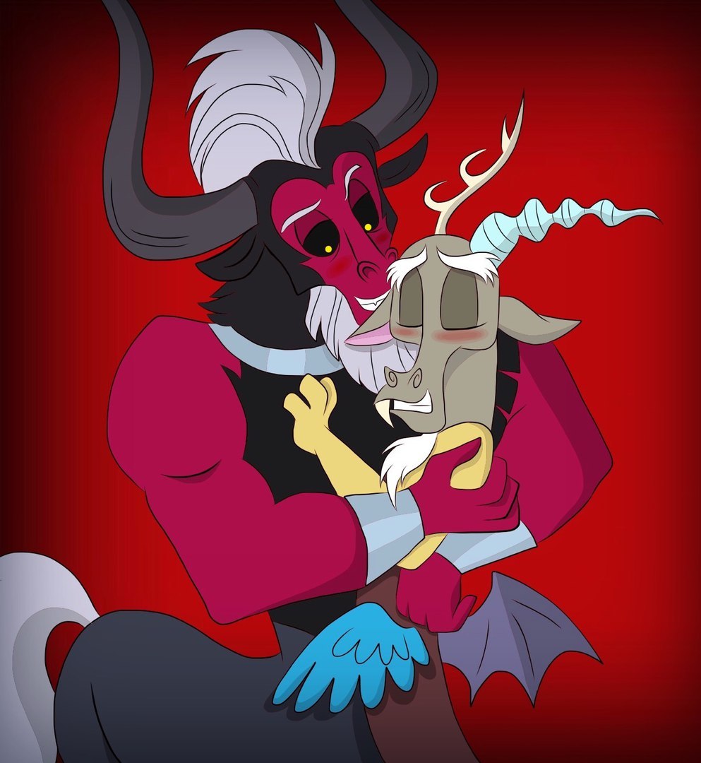 Hugs - My little pony, MLP gay, Discord, Tirek, Shipping