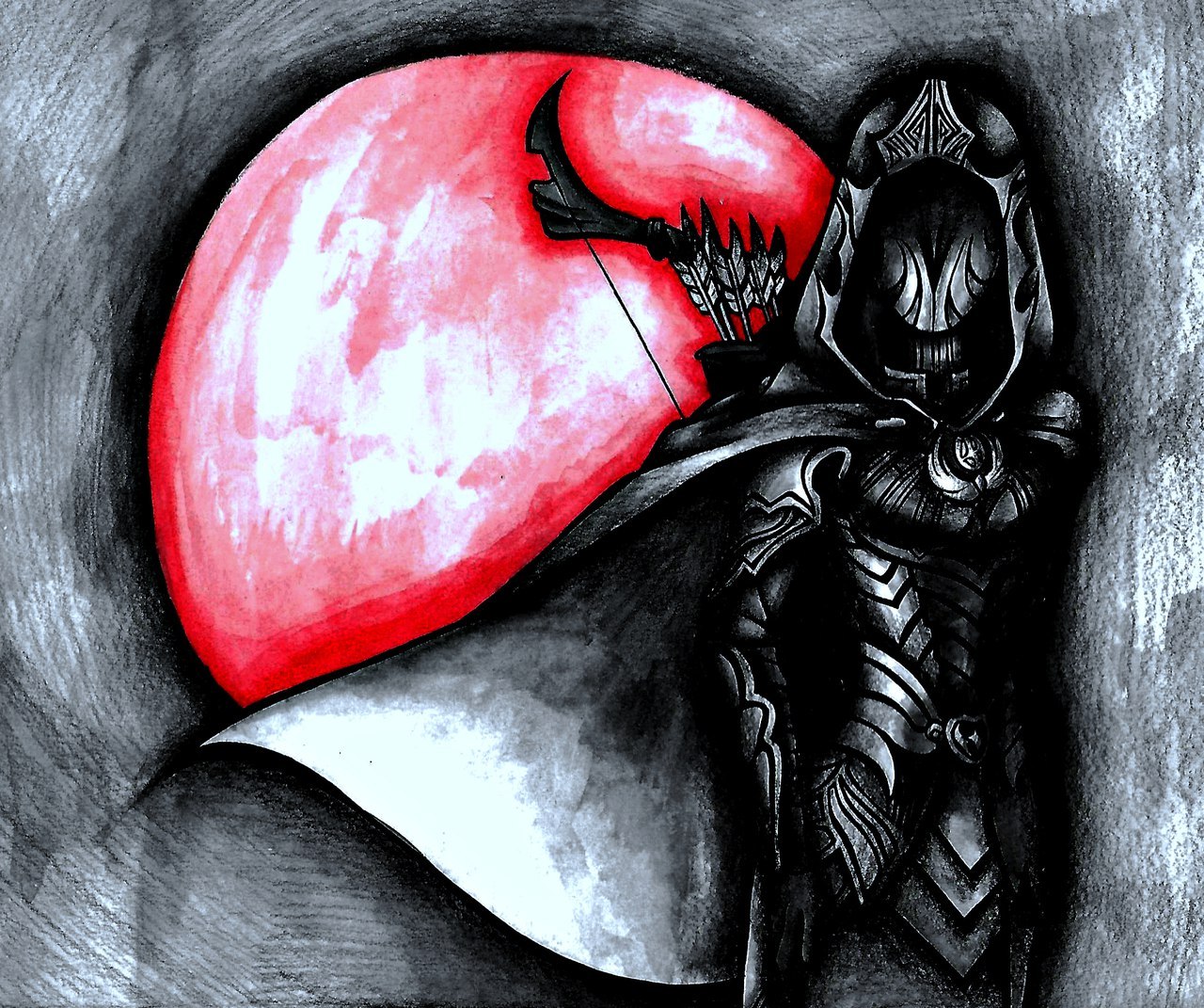 Assassin girl in Nightingale armor (nightingale). - Drawing, beauty, The elder scrolls, The Elder Scrolls V: Skyrim