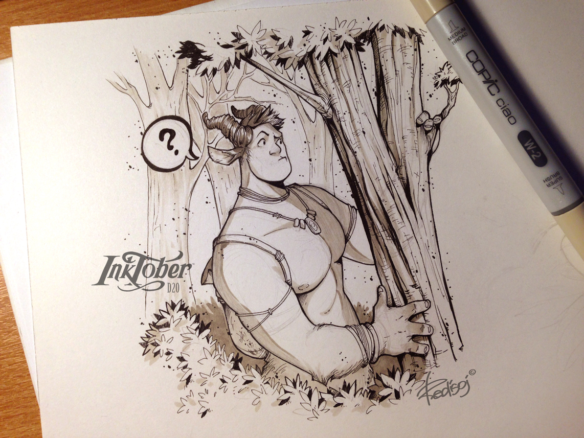 InkTober 2016 №20 - My, Redisoj, Inktober, Art, Images, Fantasy, Drawing, Men