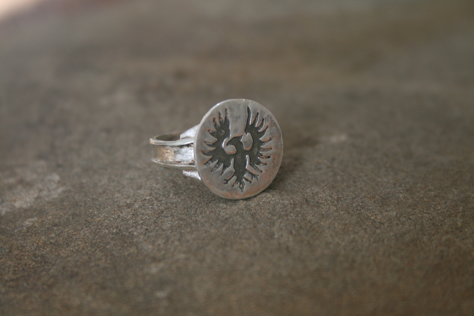 hawk ring - My, Ring, Silver, Soldering, Handmade, Dark souls