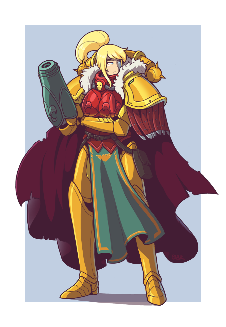 Inquisitor Samus Aran - Blazbaros, Арт, Warhammer 40k, Samus Aran, Metroid, Кроссовер, Инквизиция, Imperium, Длиннопост