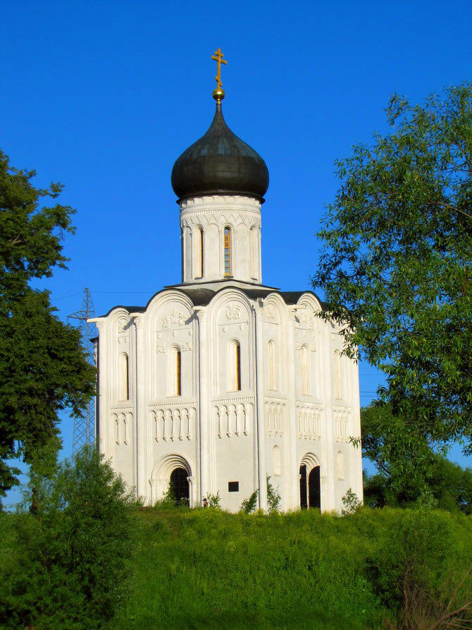 Чудо искусства и природы - храм Покрова на Нерли - Храм, Чудо, Природа, Архитектура, Россия, Длиннопост