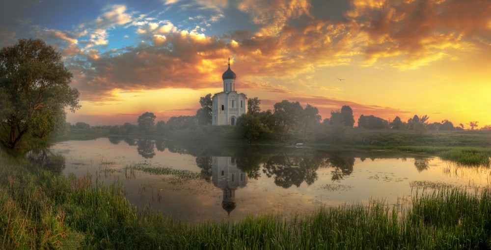 A miracle of art and nature - the Church of the Intercession on the Nerl - Temple, Miracle, Nature, Architecture, Russia, Longpost