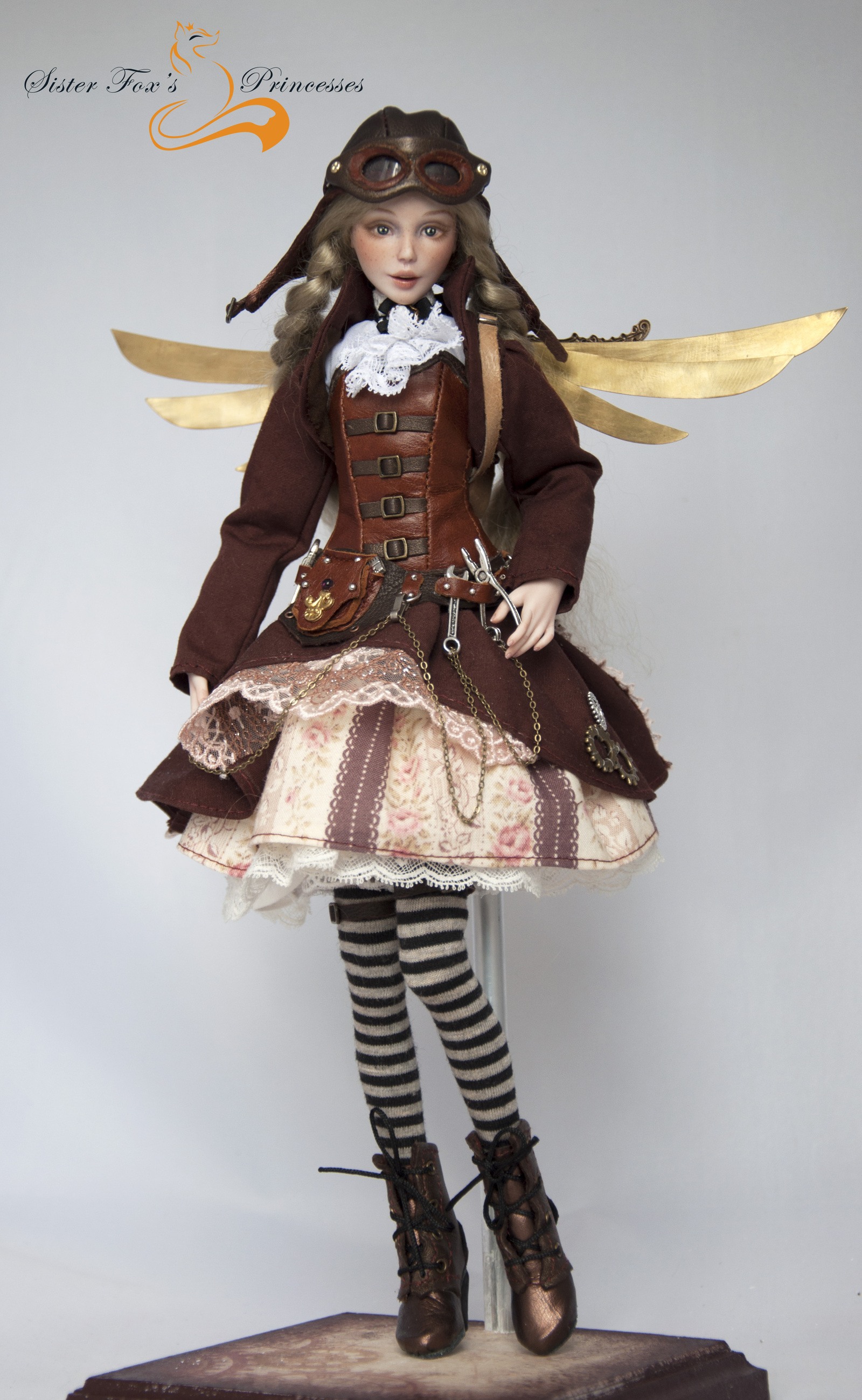 Scout Becky - My, , Author's toy, Handmade, Doll, Steampunk, Longpost