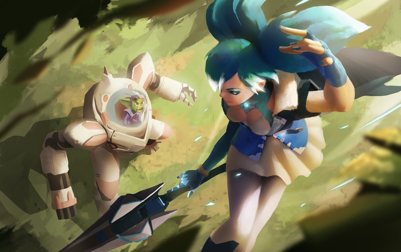 Paladins - Paladins, Ruckus, EVIE, Art, Anime, Not anime