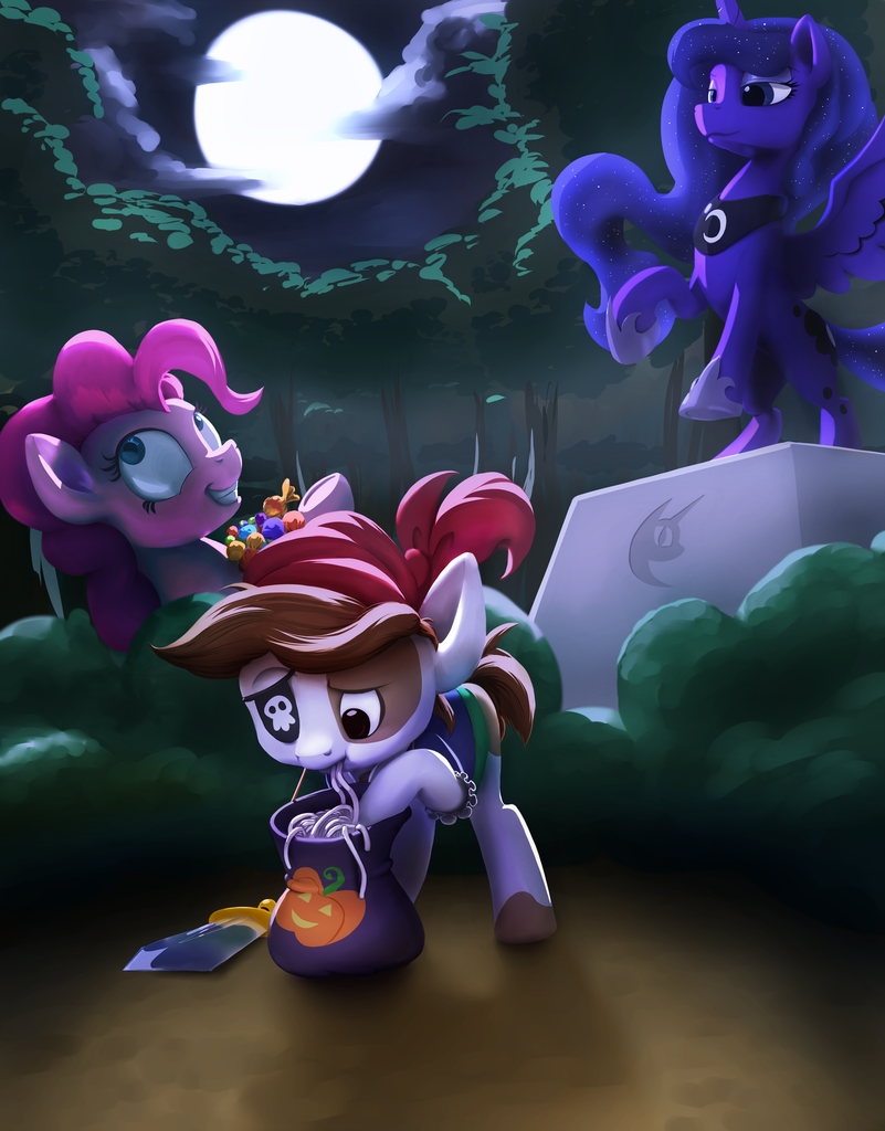 Night of nightmares coming - Pinkie pie, Pipsqueak, Princess luna, My little pony