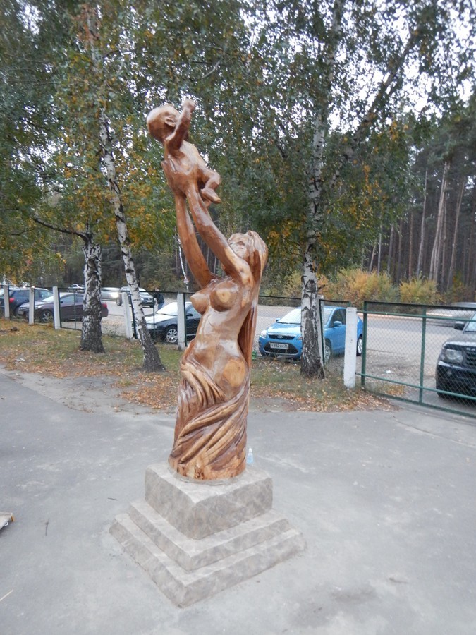 Thank you mom! Incredibly touching video - Alexander Ivchenko, Chainsaw sculpture, Voronezh, Chainsaw, , Monument, Video, Longpost