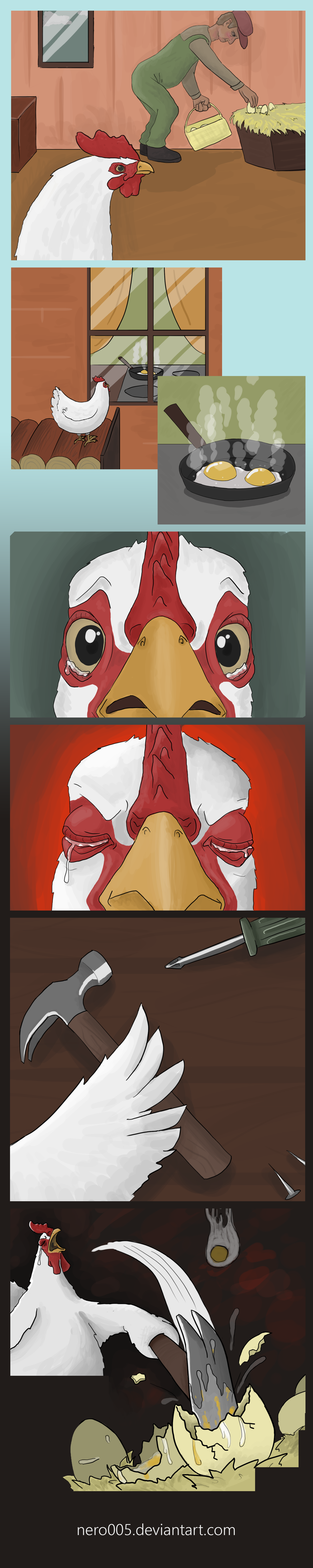 Chickens have feelings too - My, Comics, Hen, Longpost