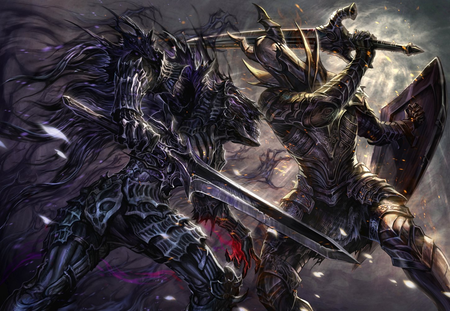 Age of Humans or Age of Gods? - Dark souls, Art, Black Knight, 