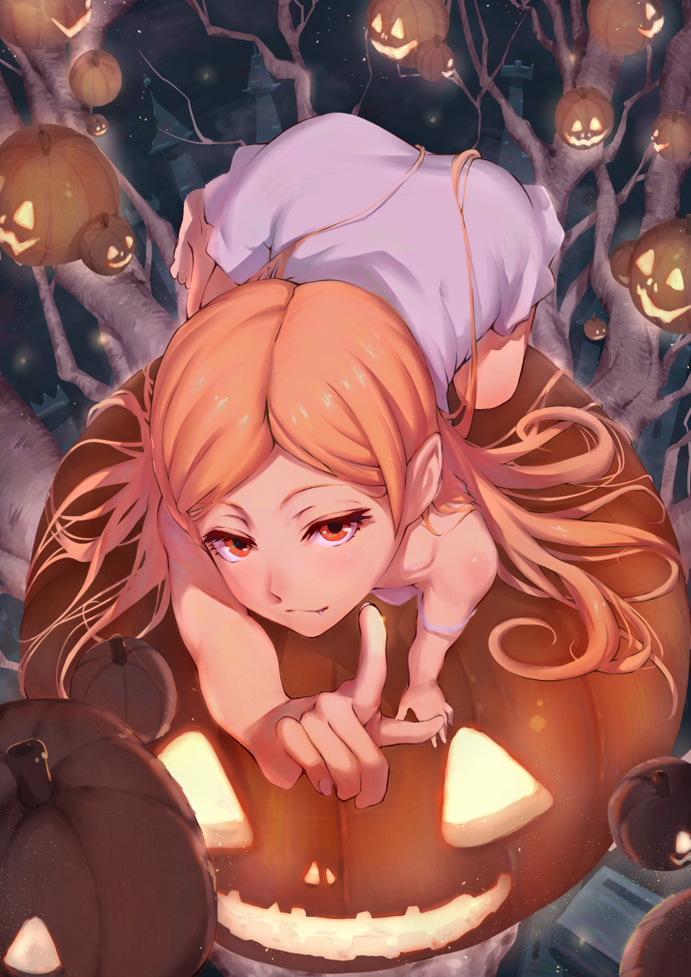 Pumpkin Vampire - Anime, Anime art, Monogatari series, Shinobu oshino, Kiss-Shot Acerola-orion Heart-under-blade, 