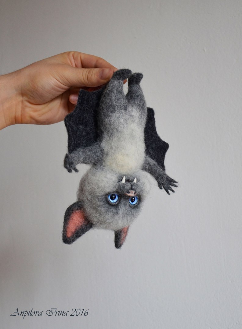 Vampire Vladislav) - My, Wallow, Dry felting, Bat, Vampires, Longpost