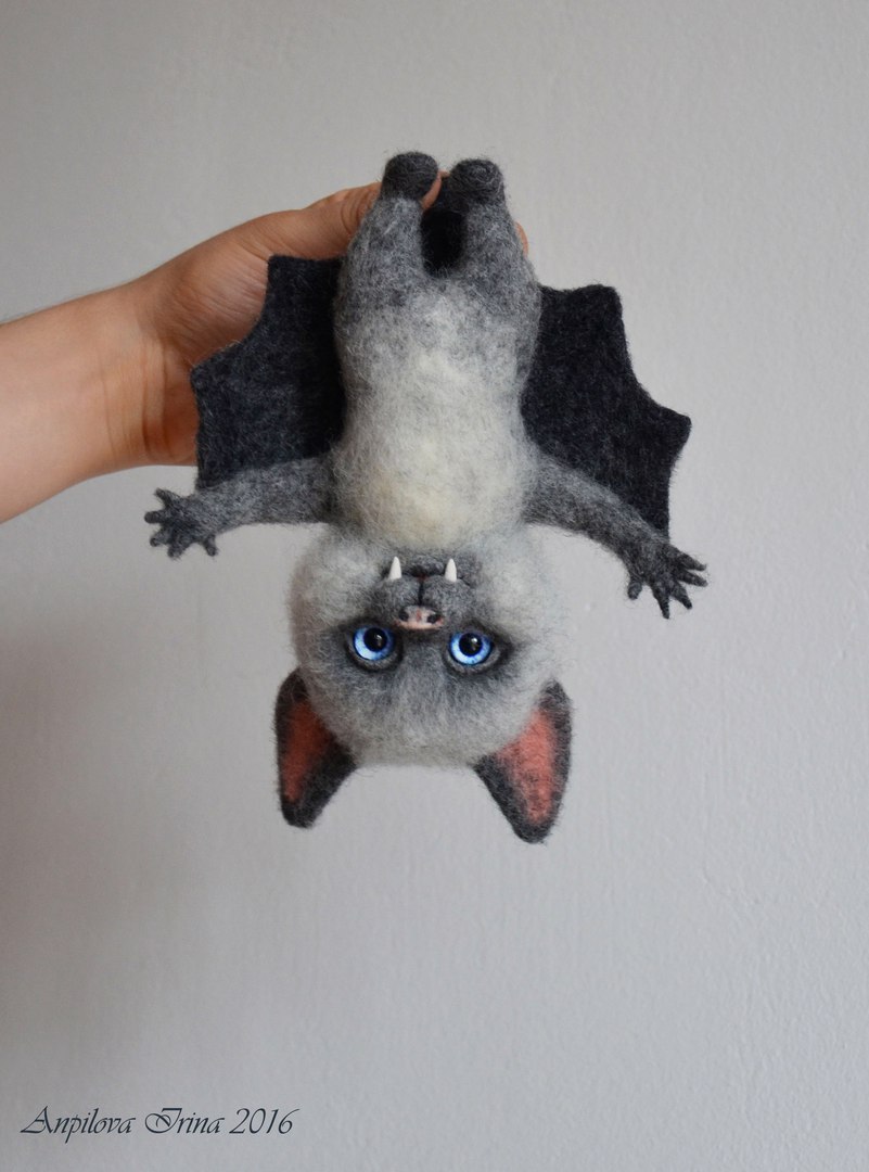 Vampire Vladislav) - My, Wallow, Dry felting, Bat, Vampires, Longpost