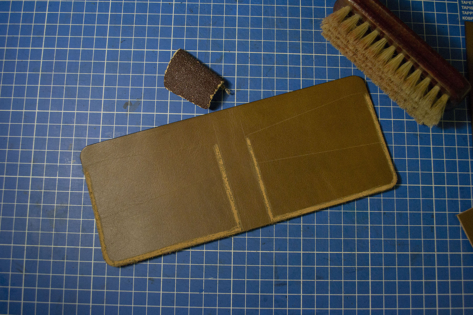 How I do it: wallet Lark. - My, Hobby, With your own hands, Leather, Wallet, Photo, Longpost, Needlework