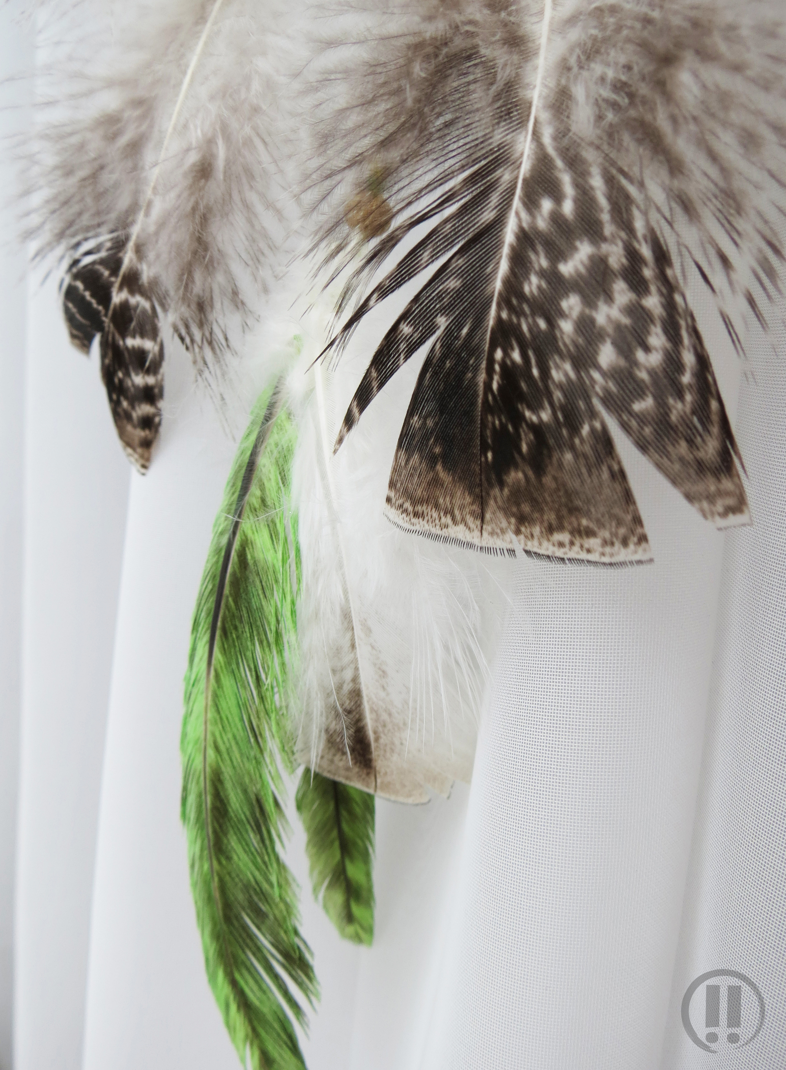 Dream catcher Shady freshness - My, Dreamcatcher, Needlework, Beads, Feathers, Longpost, My