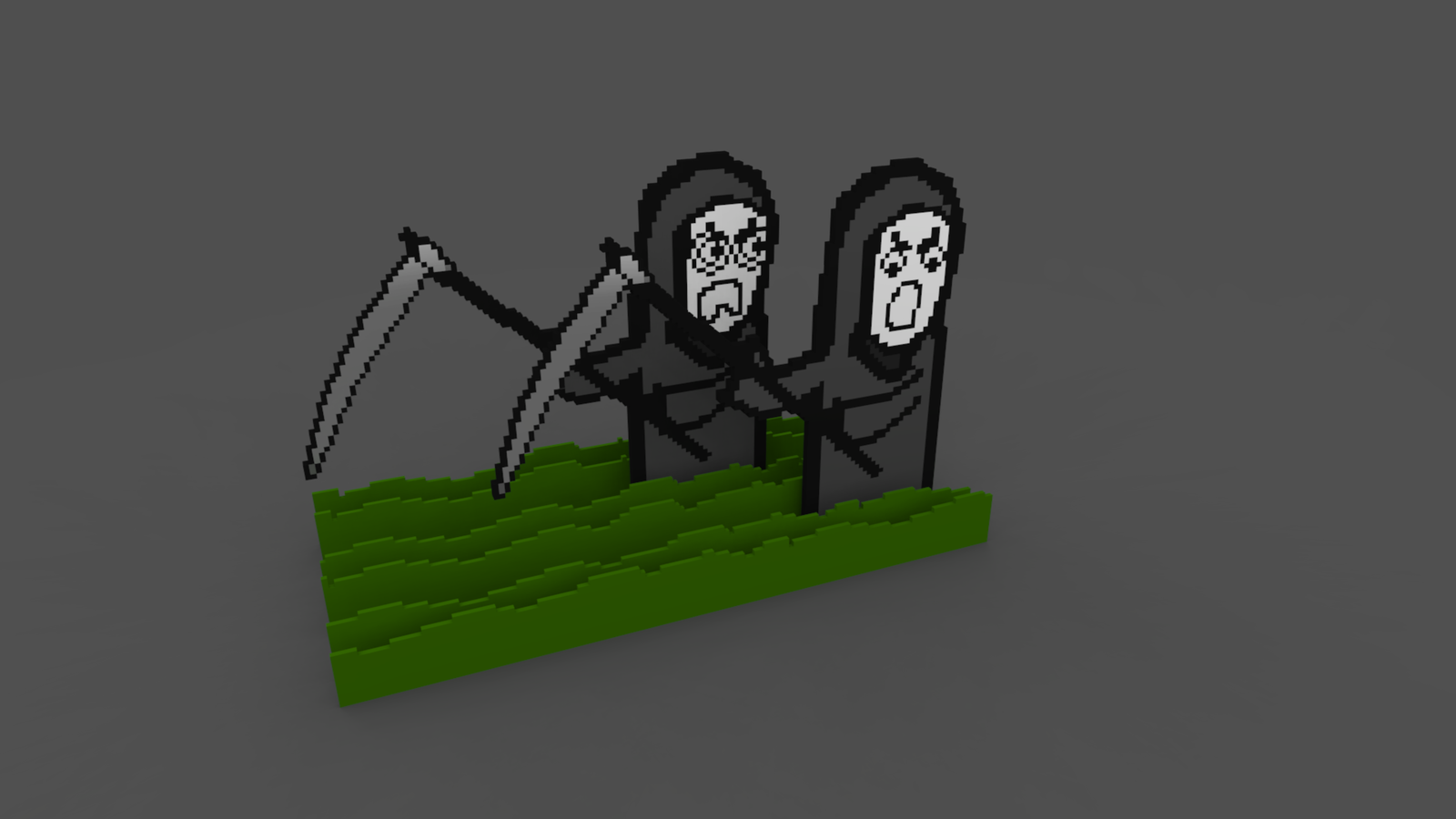 Voxel art - My, Voxelart, Mowing, , Voxel-Art