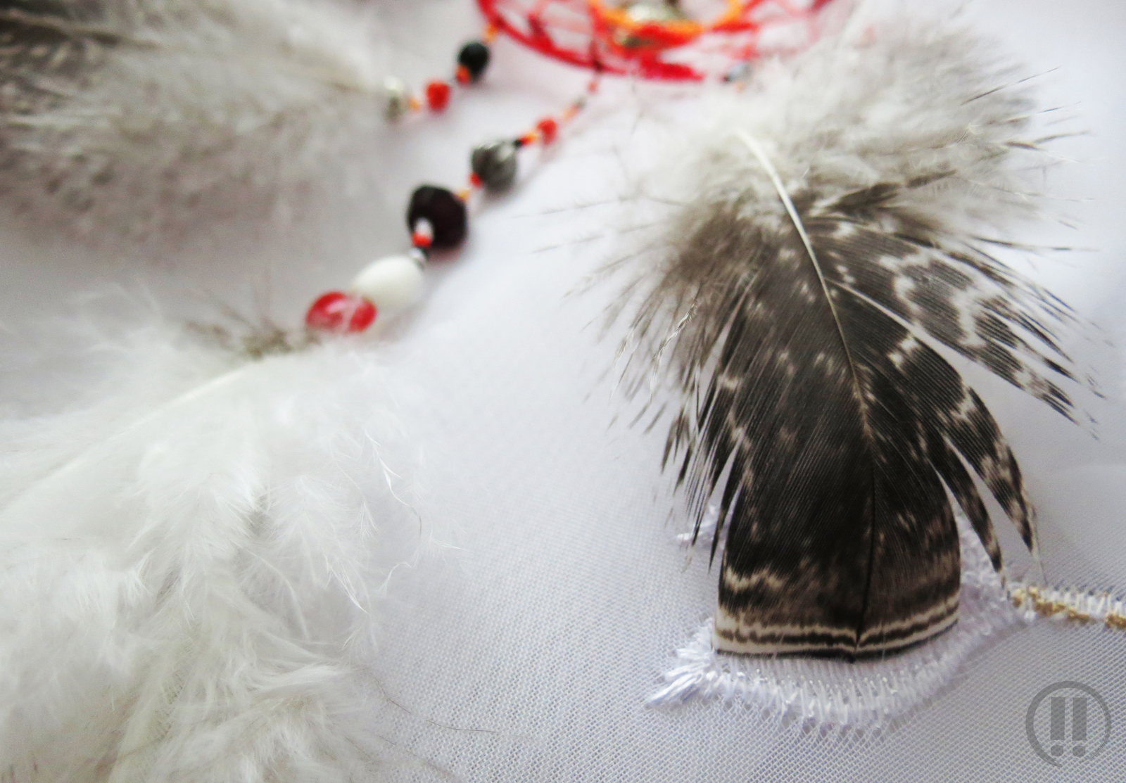 Three Sunday Dreamcatchers - My, , Dreamcatcher, Beads, Feathers, Needlework, Longpost