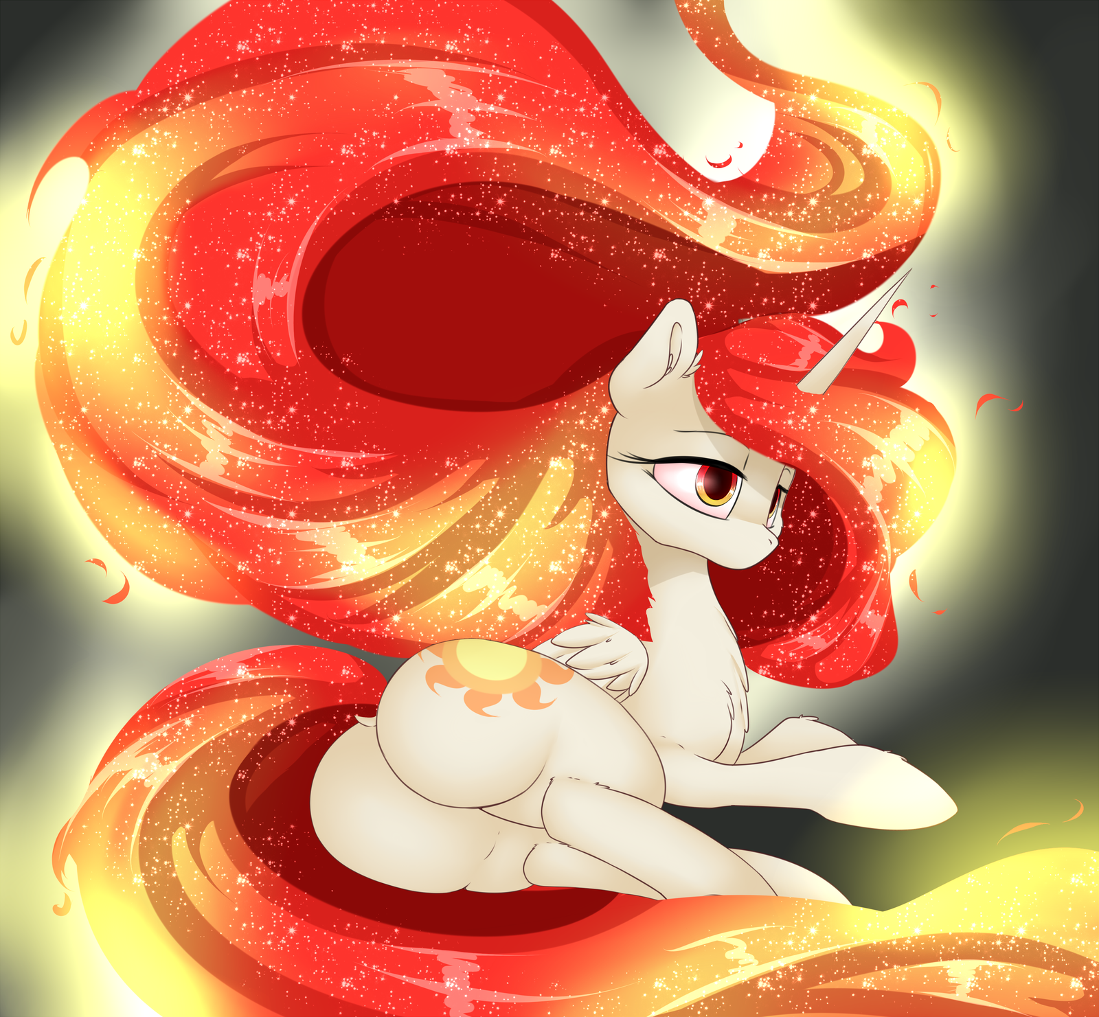 Sunset is not very happy - MLP Suggestive, MLP Edge, My little pony, NSFW, Princess celestia