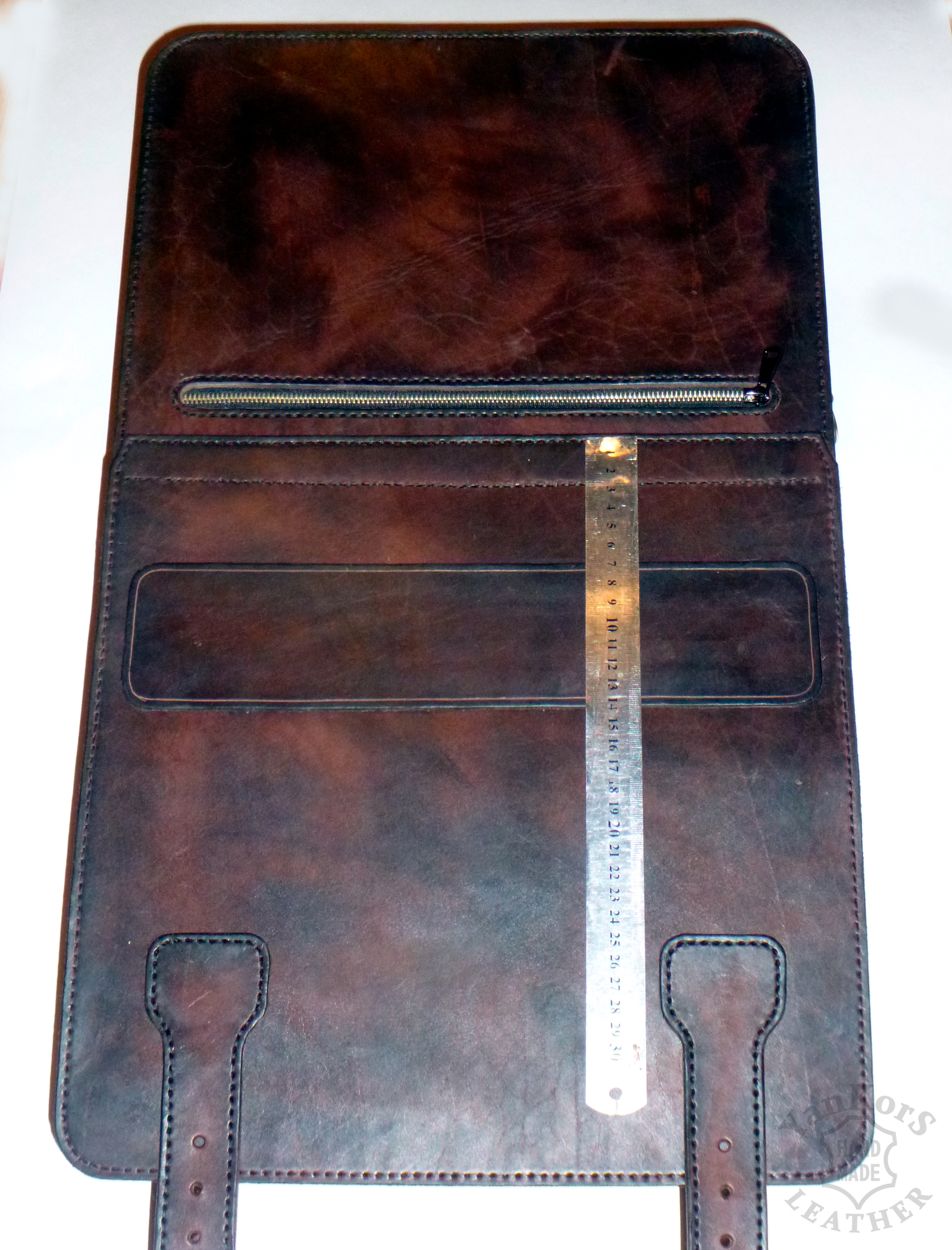 We sew a briefcase. Master class in more detail. Part 2. - My, Briefcase, Master Class, Longpost, , Fair of Masters, Saddler's leather