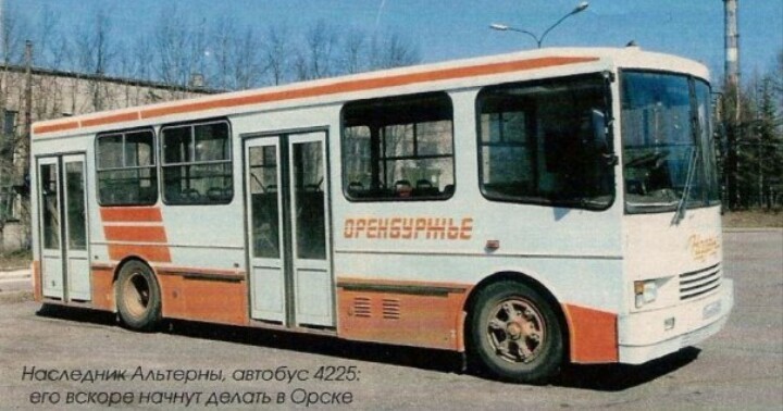 In the dashing 90s, in my native Orsk, such rather rare buses were made at the OZTP plant. - Bus, Auto, Alterna, Longpost