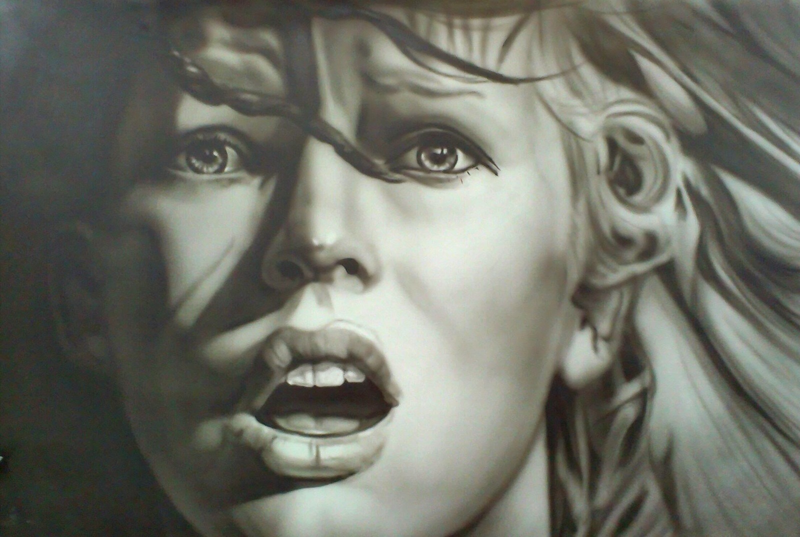 Airbrushing - My, Milla Jovovich, Airbrushing