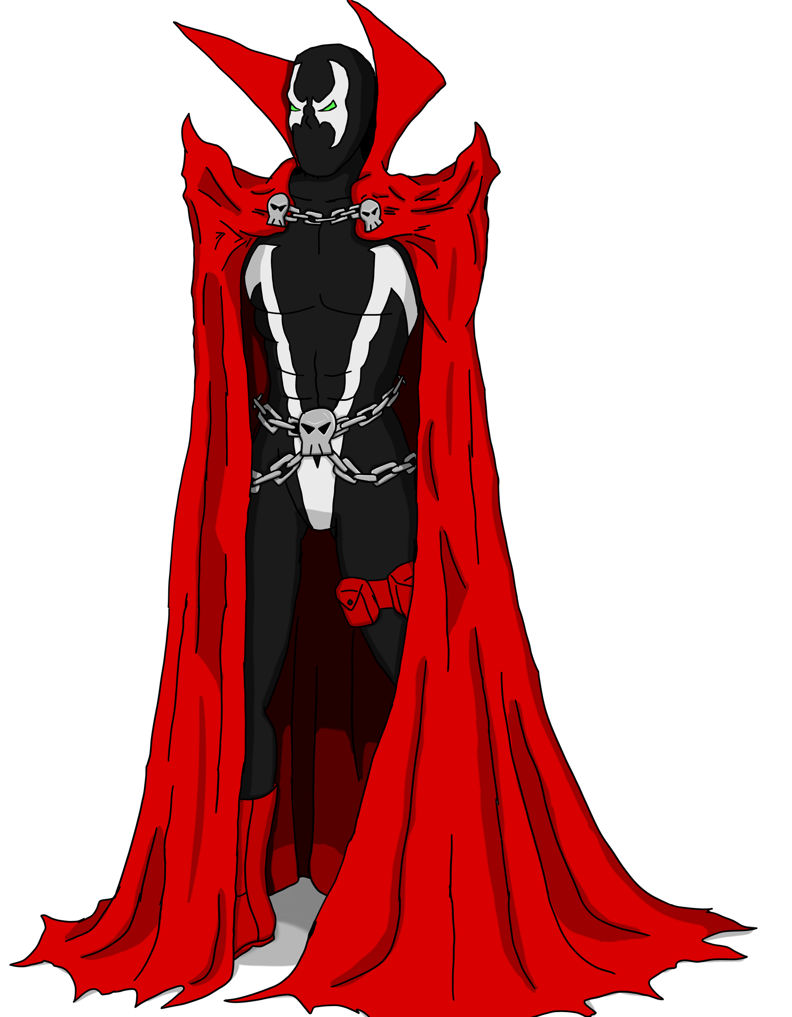 Spawn. Put out the light - My, Drawing, Digital drawing, Art, Spawn, Creation, Tablet, Image Comics