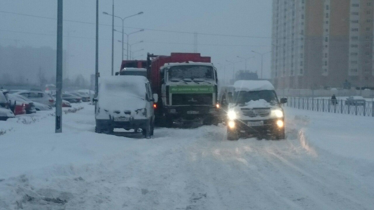 Построй свой маршрут вместе с грейдером - Санкт-Петербург, Зима, Грейдер, Уборка