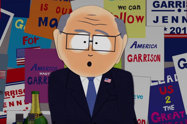 In light of recent events. - , , South park, US elections, Politics, Mr. Garrison