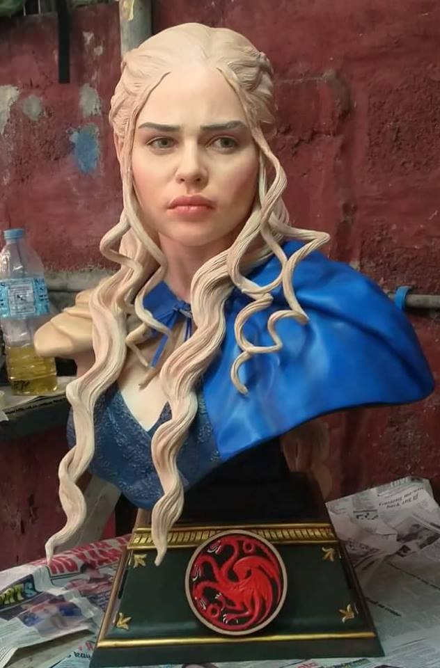 Well that's a very good job o_o - Modeling, Painting, Bust, , Daenerys Targaryen, Longpost, Game of Thrones