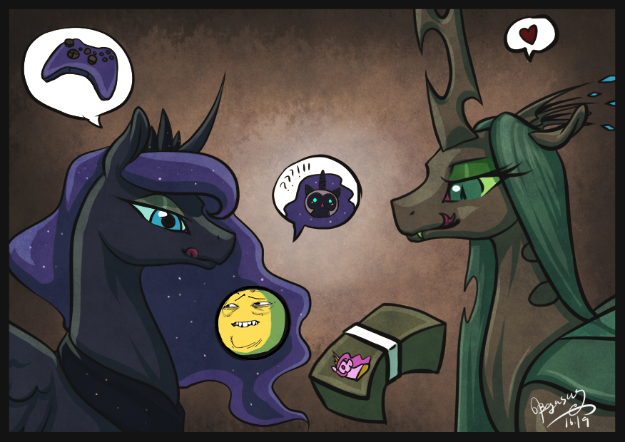 They brought the graphoons. - My little pony, Queen chrysalis, Nightmare moon