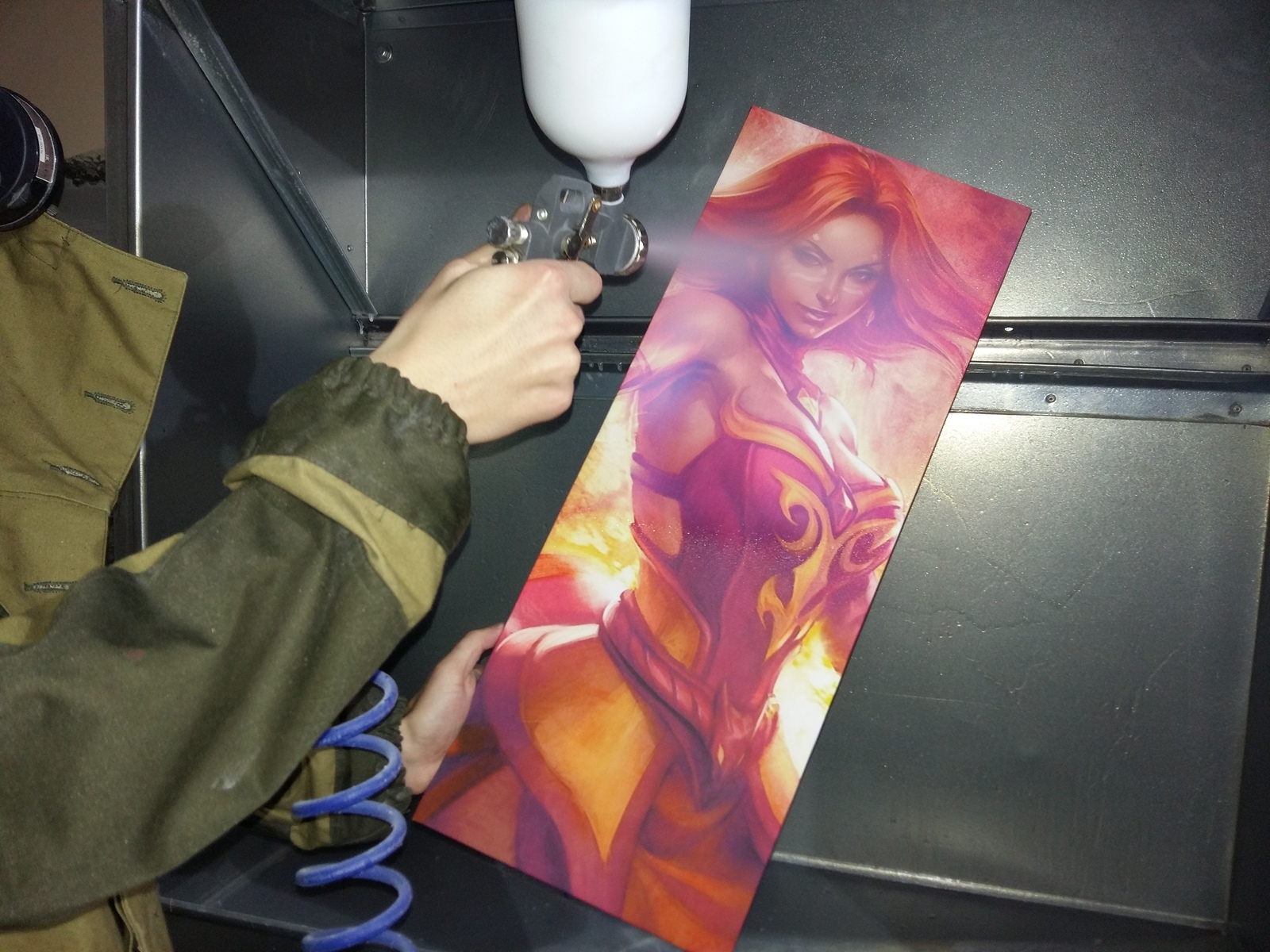 With your own hands: a picture with the heroes of Dota 2 in the bedroom - My, Dota 2, Dota 2 Art, , , Crystal maiden, Windranger, Polyptych, Dota 2, Longpost