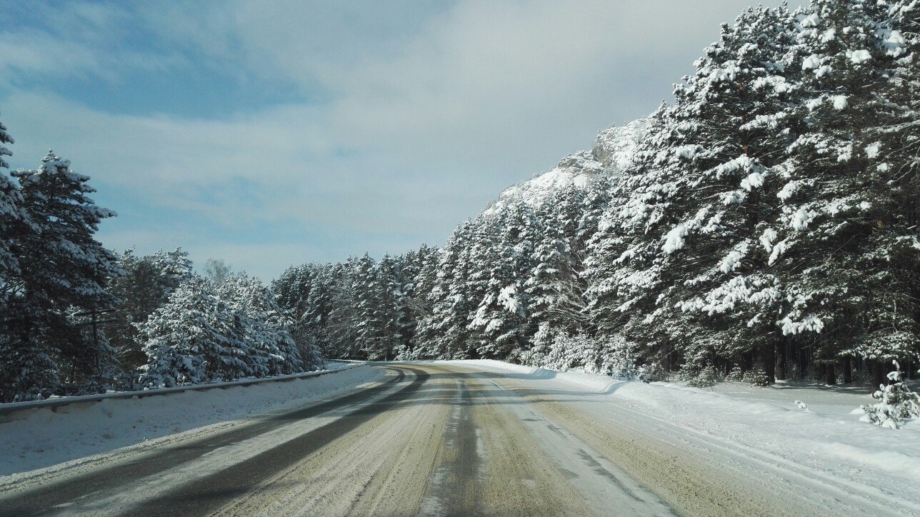 Mountain #Altai after a snowfall like in a fairy tale. - Altai, Road, Altai Republic