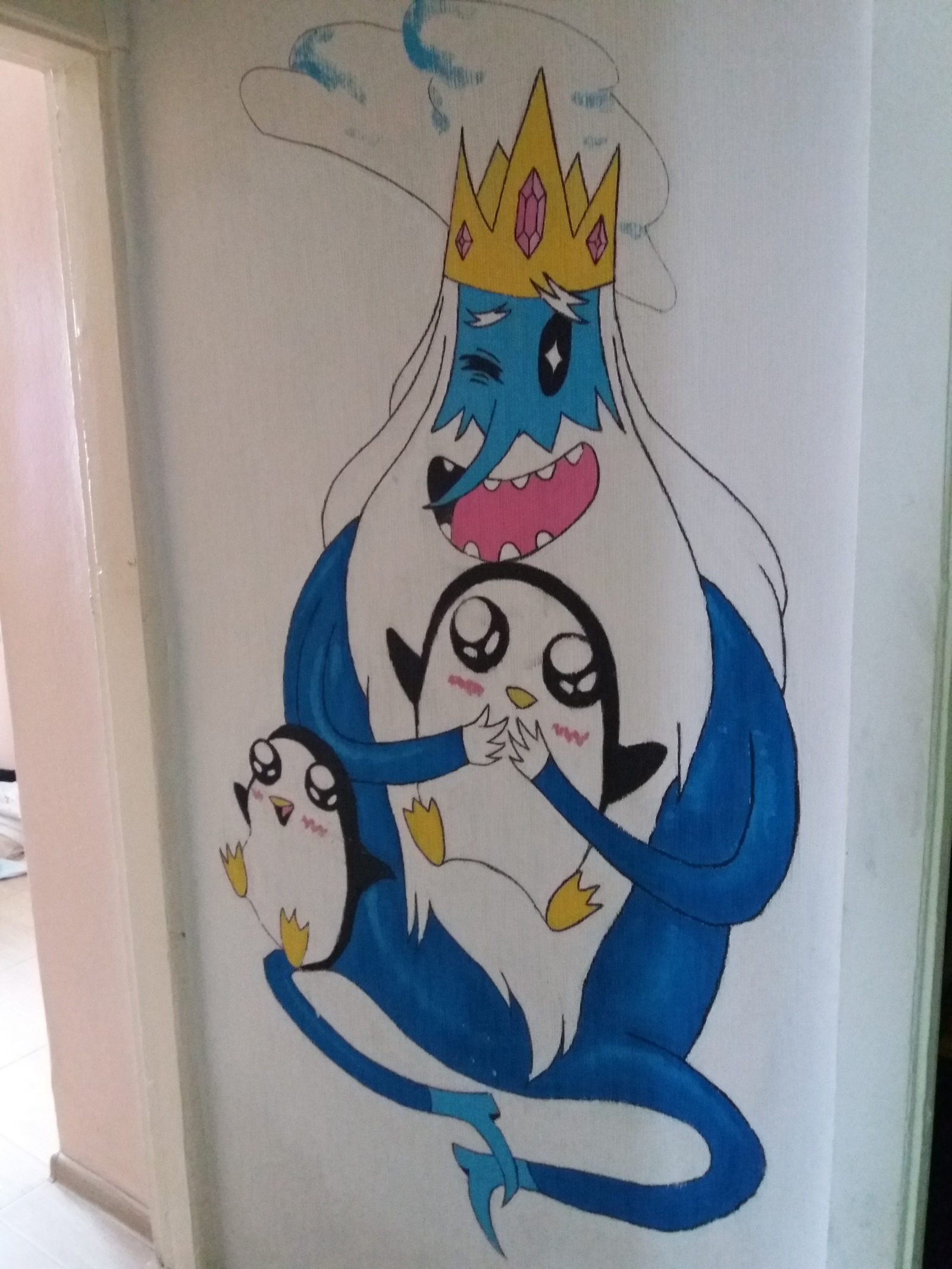 Adventure Time! - My, Adventure Time, Drawing on the wall, , Longpost