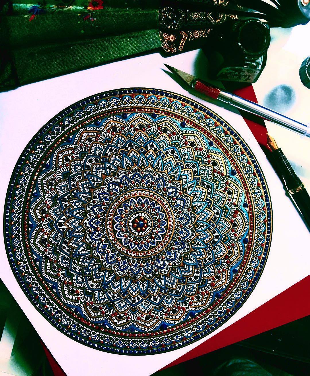 Beautiful mandalas by artist Asmahan Mosleh - , Art, Mandala, Longpost