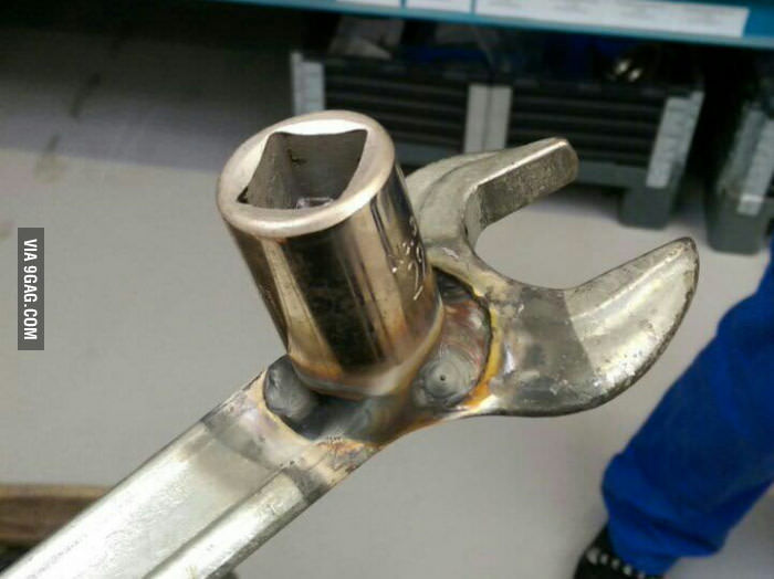 As a mechanic, I have to ask... what the hell is this?! - Auto, Tools, Mechanic, Fail, Welding, 9GAG