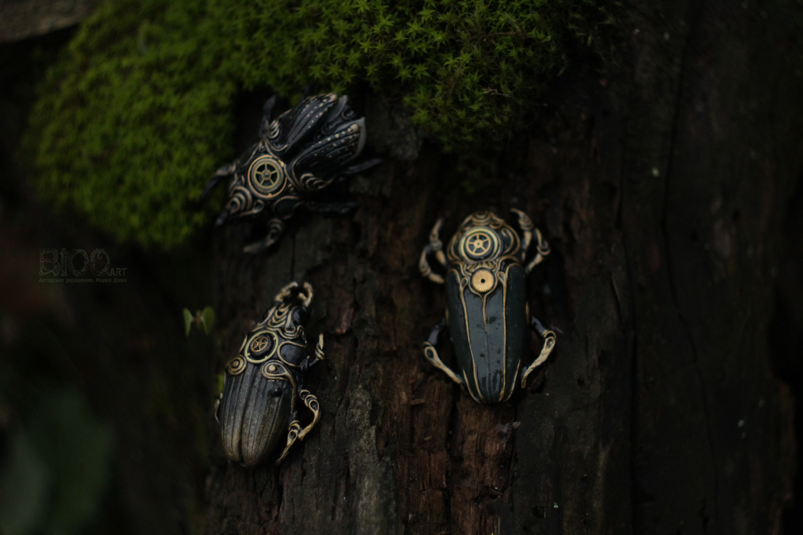 Steampunk beetles - My, Steampunk, Жуки, Polymer clay, Handmade, Longpost