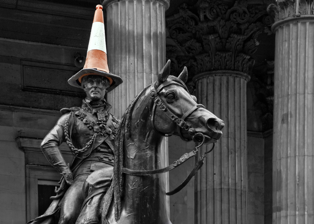 An interesting tradition - Traditions, The statue, Monument, Road cone, , Glasgow, Sculpture