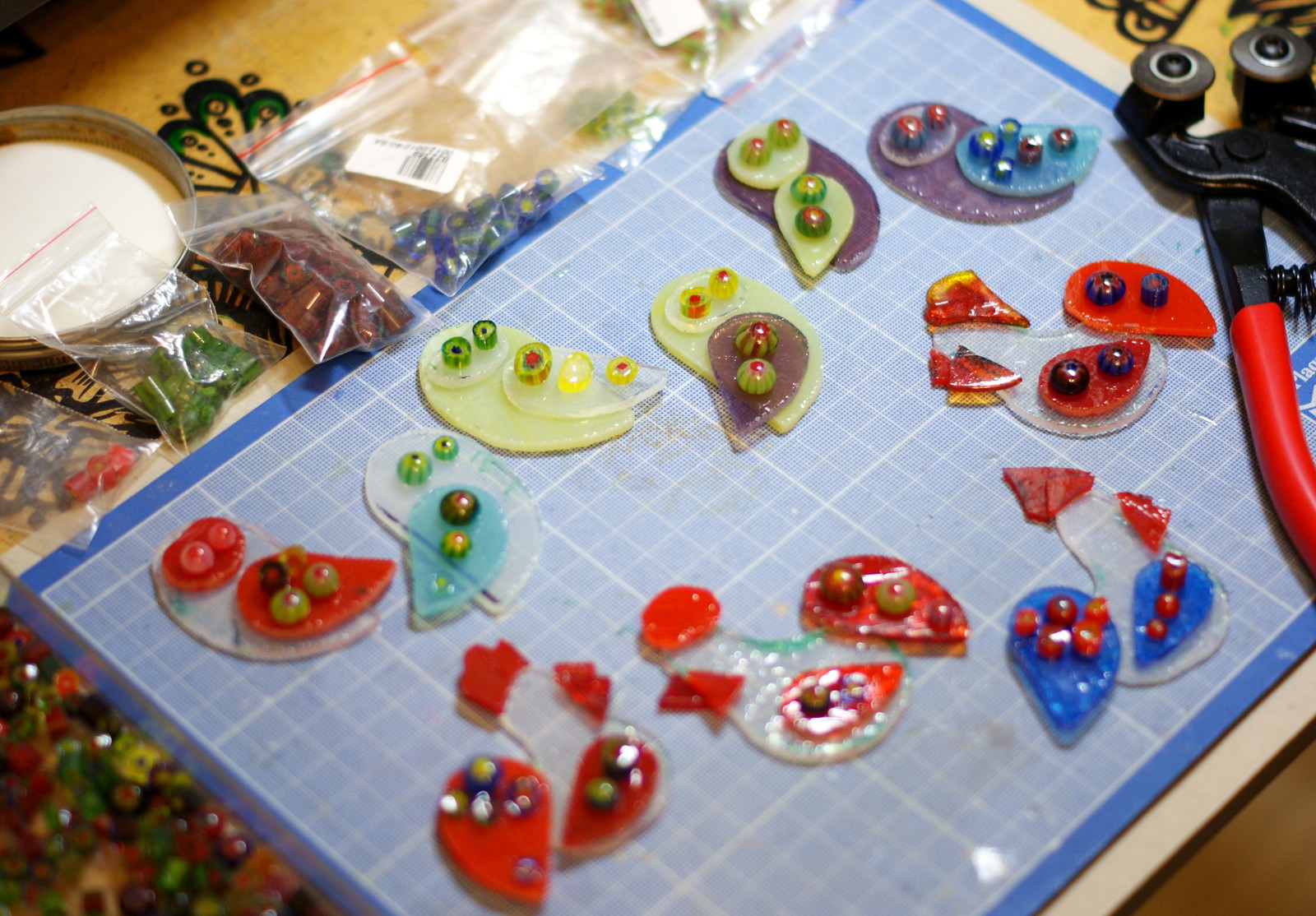 Glass owls for the Christmas tree - My, Glass, Fusing, Christmas decorations, Handmade, Owl, New Year, Longpost