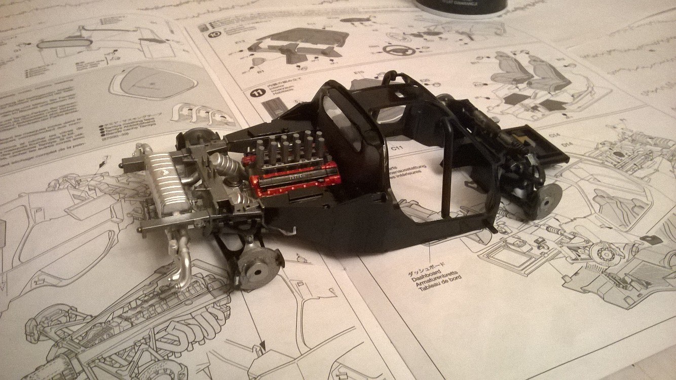 The process of assembling a new model) - My, Ferrari, Prefabricated model, Tamiya, Longpost