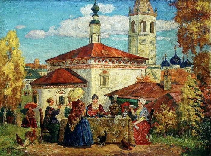 The mystery of the most famous painting by Kustodiev: who really was The Merchant for Tea - NSFW, Artist, Painting, Painting, Boris Kustodiev, Longpost