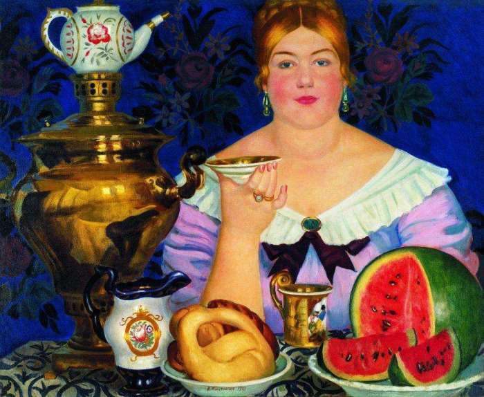 The mystery of the most famous painting by Kustodiev: who really was The Merchant for Tea - NSFW, Artist, Painting, Painting, Boris Kustodiev, Longpost