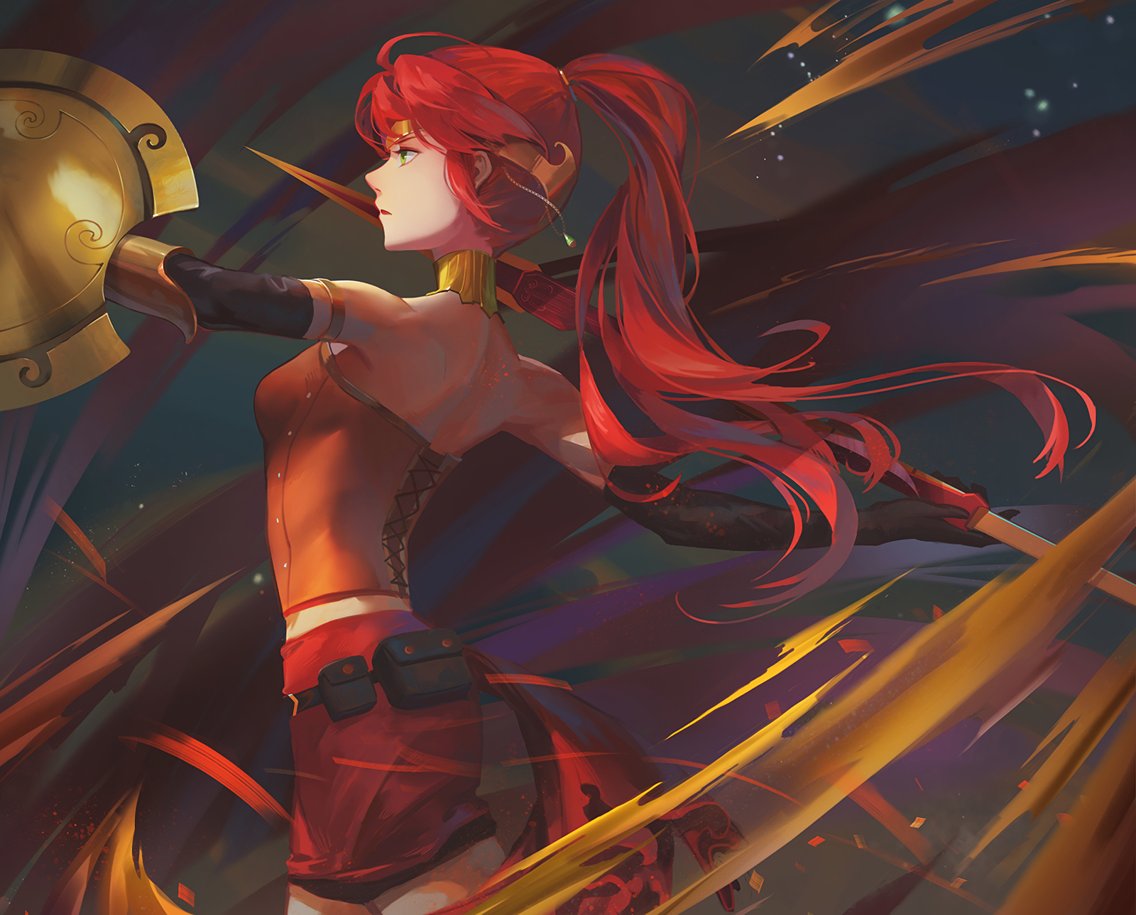 Pyrrha Nikos - Anime Art, Аниме, RWBY, Pyrrha nikos, Eda Kai