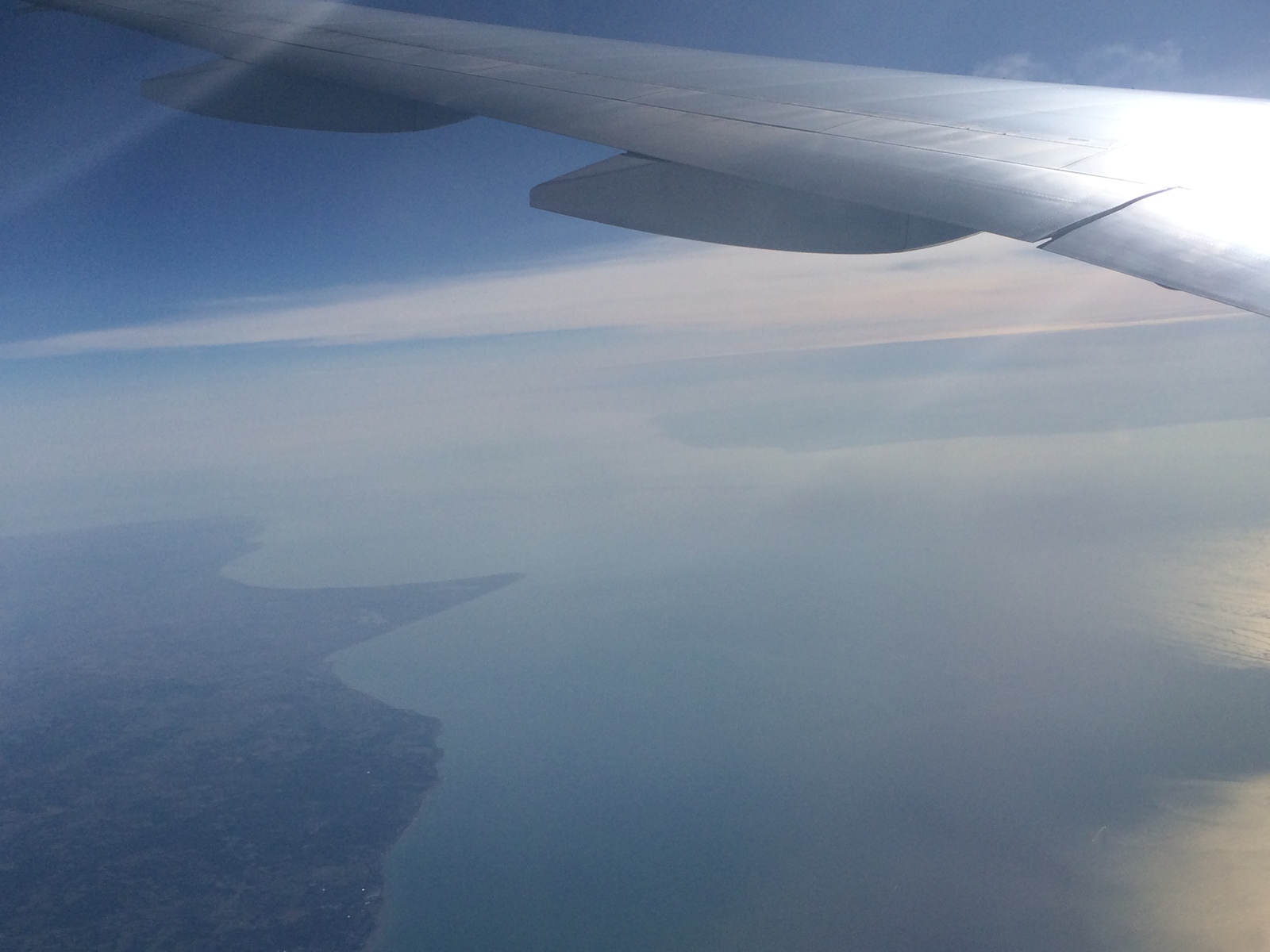 English Channel from the porthole. - My, English Channel, Airplane, The photo, Photo, France, Great Britain