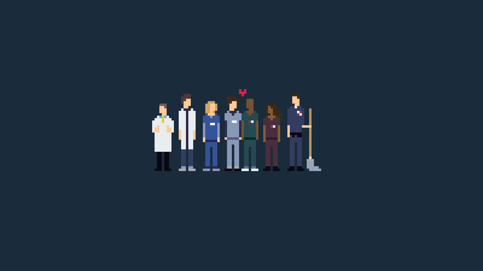 Добавил Келсо, а то обидно за него. - Клиника, Боб келсо, Пиксель, Pixel Art